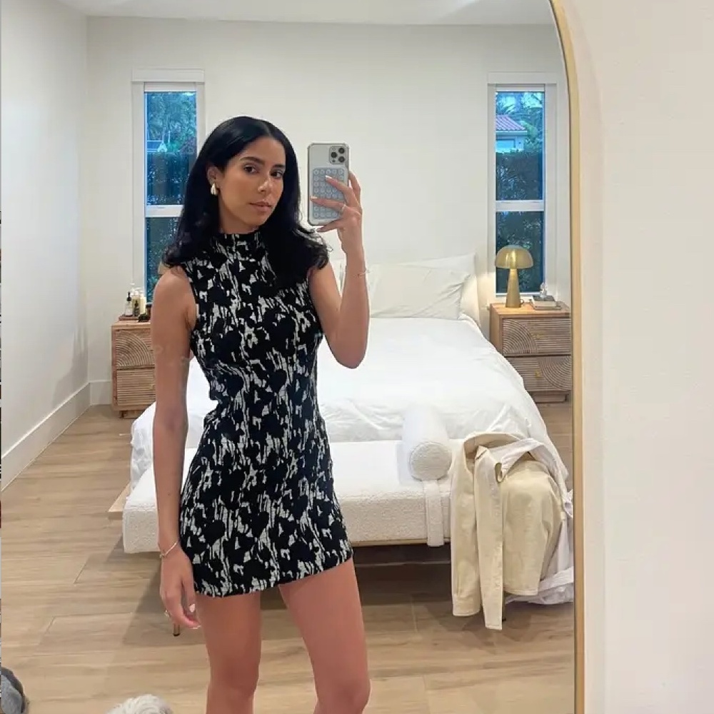 Proenza Schouler White Label Mock Neck Flou Mini Dress – Size 6 – Like New